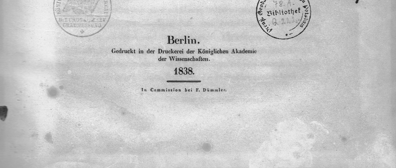 Joachim Höpfner Johann Jacob Baeyer ein hervorragender Geodät des 19. Jahrhunderts Abbildungen Abb.