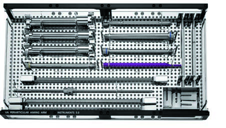 231.009 Modularer Einsatz für Führungsblock für VA-LCP Kondylenplatte 4.5/5.0, Größe 1/2, ohne Inhalt, Vario Case System 55 DePuy Synthes VA-LCP Kondylenplatte 4.