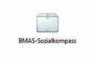 Wenn Sie einen Computer mit Windows haben: 1. Sie zeigen mit der Maus auf BMAS-Sozialkompass.exe.