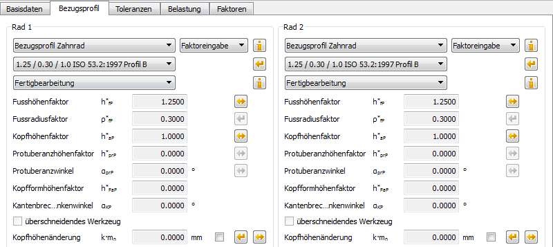 Bemerkung: Die Wellenkonfiguration wird für die Berechnung des Breitenlastfaktors K Hβ benötigt, für welche die ISO 6336 (oder DIN 3990) 5 verschiedene Konfigurationen zur Auswahl gibt.