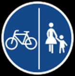Getrennte Geh- und Radwege Zeichen: 237 StVO Radweg oder 241 StVO getrennter Geh- und Radweg Regelbreite 2,00 m; bei