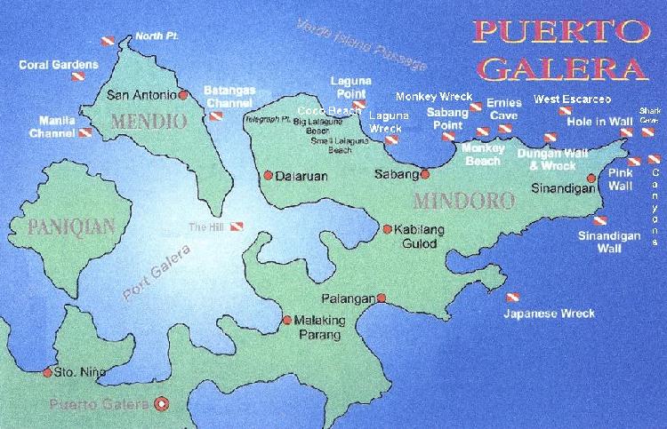 Tauchplätze auf Mindoro/Philippinen Puerto Galera und Sabang Tauchplatzbeschreibungen der von Sabang aus zu betauchenden Plätze Eins vorweg wir haben noch immer nicht alle Spots die man von Mindoro,