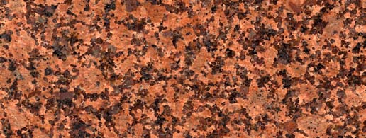 Sto-Granit Final Red poliert fein geschliffen C320 Dieser mittel- bis grobkörnige Granit zeigt eine rote Grundfarbe, die durch schwarze Sprenkelungen akzentuiert wird.
