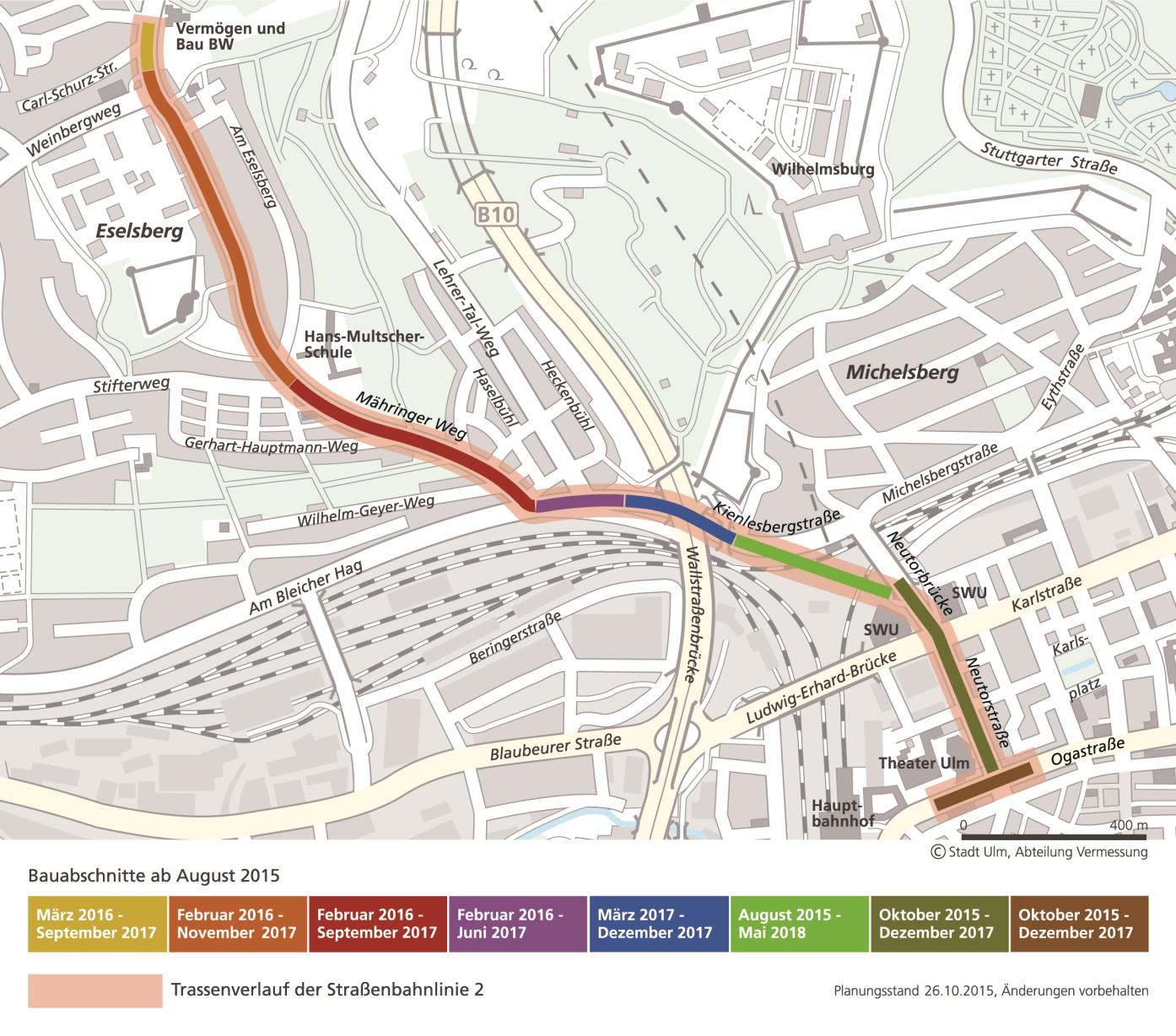 3. Baumaßnahmen 2016 - Streckenast Wissenschaftsstadt Bauabschnitt Kienlesbergbrücke: 10