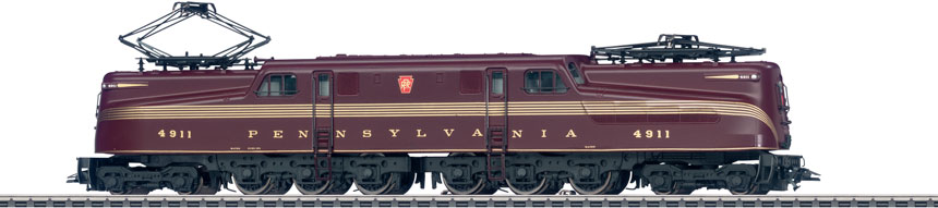 USA. )cehbiu3 37492 Elektrolokomotive. Vorbild: Schwere Mehrzwecklokomotive Type GG-1 der Pennsylvania Railroad (PRR). Loewy Design in Tuscan Red, Ausführung der 50er Jahre.