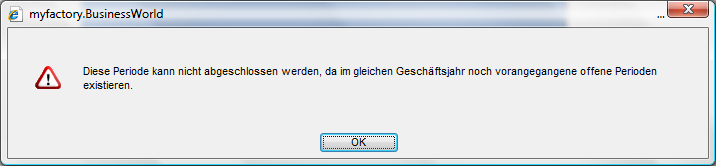 2.7.2 Periode abschließen Hierüber starten Sie den Abschluss der Periode. Eine Prüfroutine weißt Sie auf evtl.