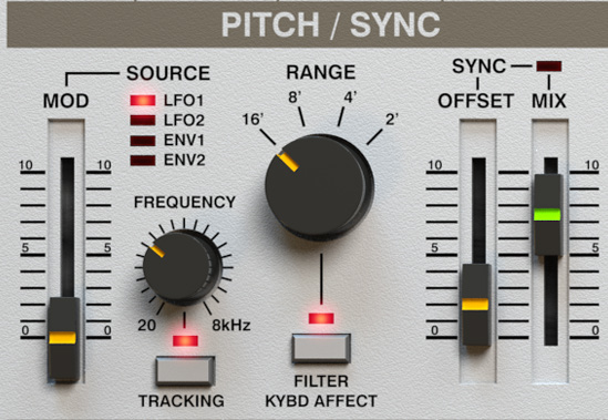 Ebenen Klangsynthese HardSync Normalerweise werden für die HardSync-Funktion zwei Oszillatoren benötigt. Einer der Oszillatoren startet die Phase des anderen neu.