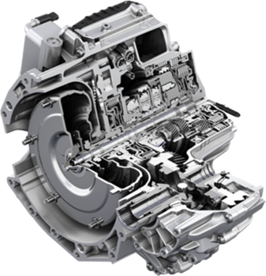 Produkt-Highlight Pkw 9-Gang-Automatgetriebe für Pkw mit Front-Quer-Motor (9HP) Effizient 10-16 % weniger Verbrauch Hoher Wirkungsgrad Hohe Gesamtspreizung Kleine Gangsprünge Motor immer im