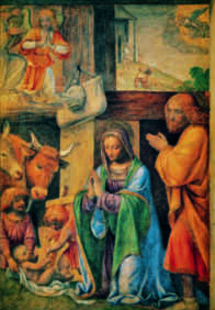 Sakrale Kunst 1404 715 Format WPK 14,8 x 10,5 cm Preisklasse 1 Geburt Christi Bernardino Luini