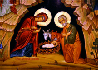 Sakrale Kunst 1424 Format WPK 14,8 x 10,5 cm Darstellung der Geburt Christi