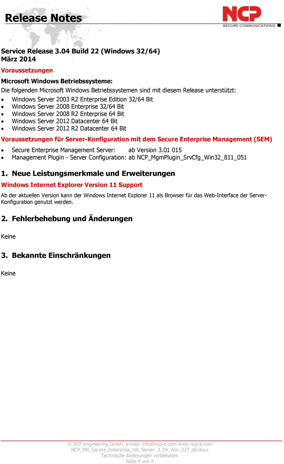 Enterprise Management Server: ab Version 3.