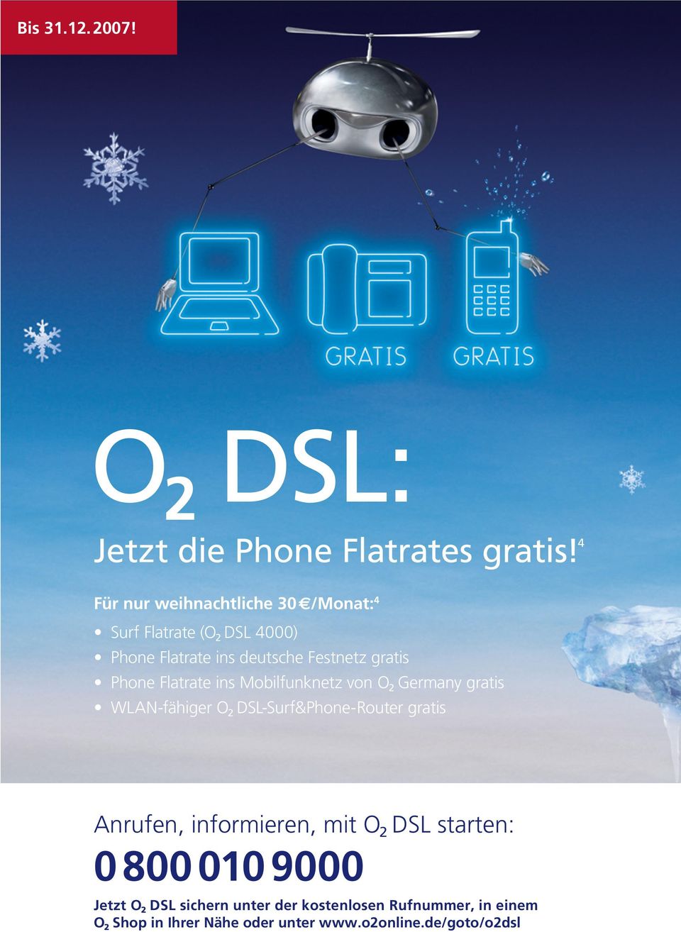 Phone Flatrate ins Mobilfunknetz von œ Germany gratis WLAN-fähiger œ DSL-Surf&Phone-Router gratis Anrufen,
