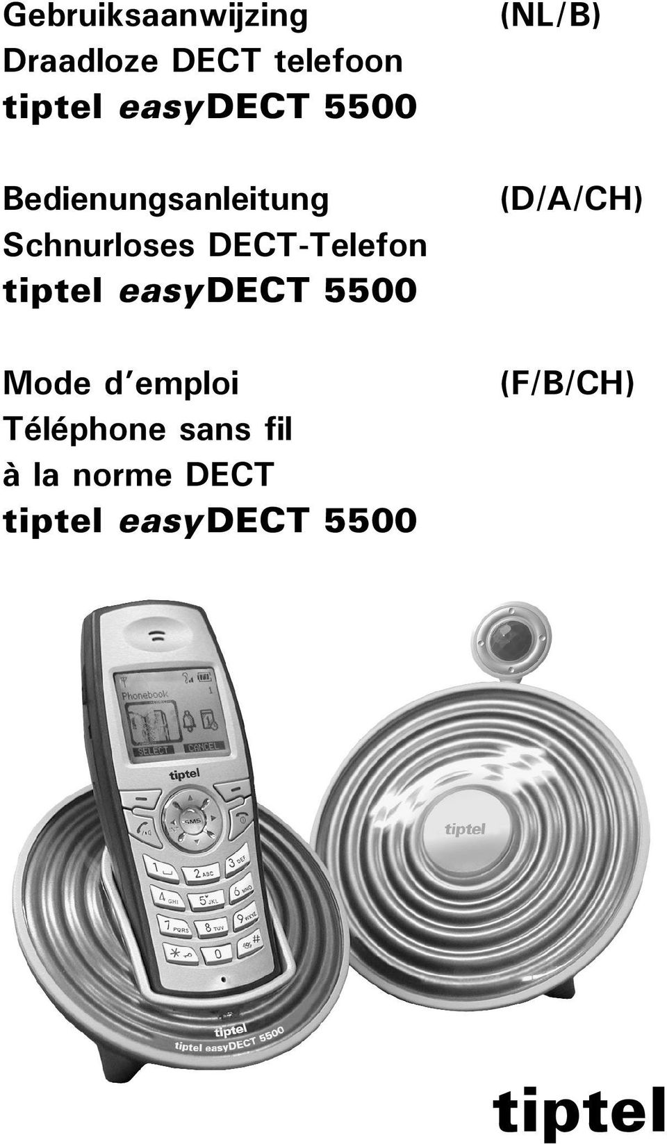 DECT-Telefon tiptel easydect 5500 Mode d emploi Téléphone
