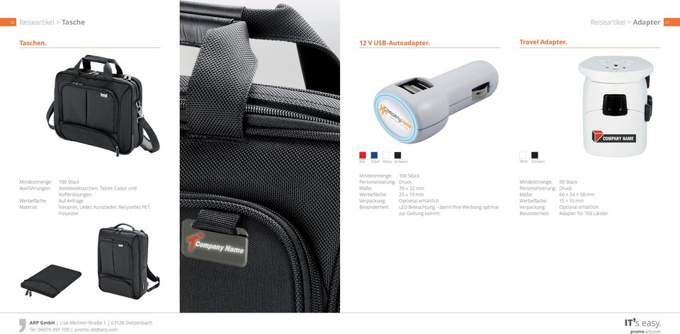 PET, Polyester Reiseartikel > Adapter 12 V USB-Autoadapter. Travel Adapter.
