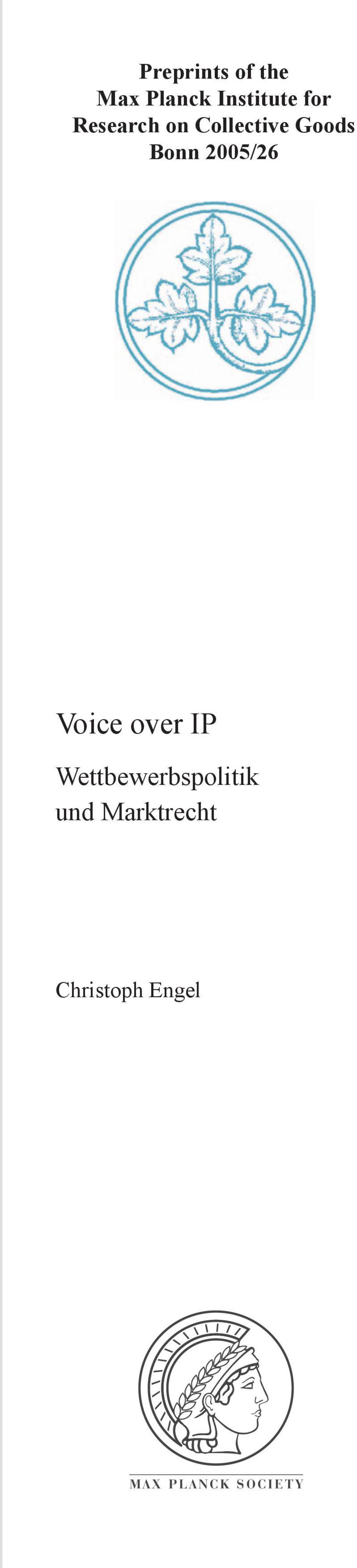 Voice over IP Wettbewerbspolitik und