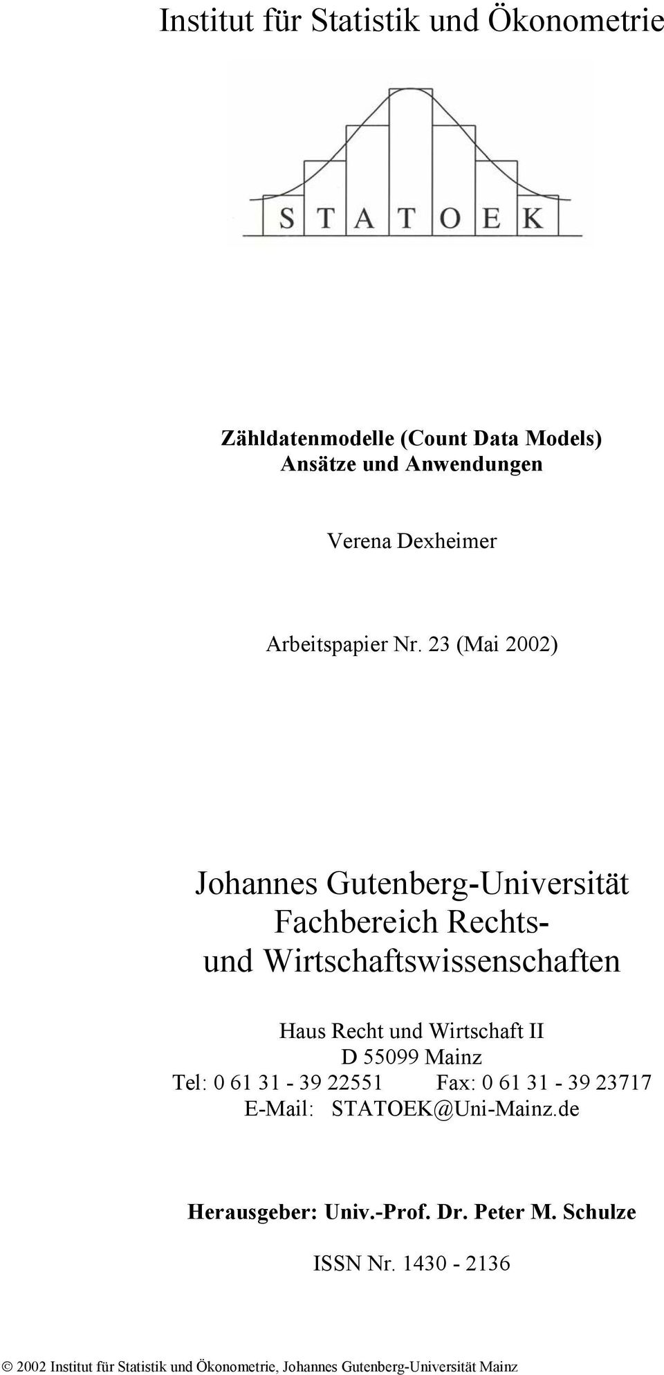 3 (Ma 00) Johaes Guteberg-Uverstät Fachberech Rechtsud Wrtschaftswsseschafte Haus Recht ud Wrtschaft II