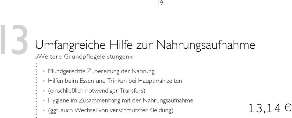 Trinken bei Hauptmahlzeiten (einschließlich notwendiger Transfers) Hygiene