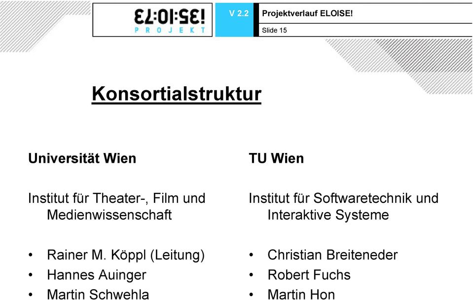 Theater-, Film und Medienwissenschaft Institut für Softwaretechnik und