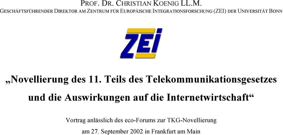 Teils des Telekommunikationsgesetzes und die Auswirkungen auf die