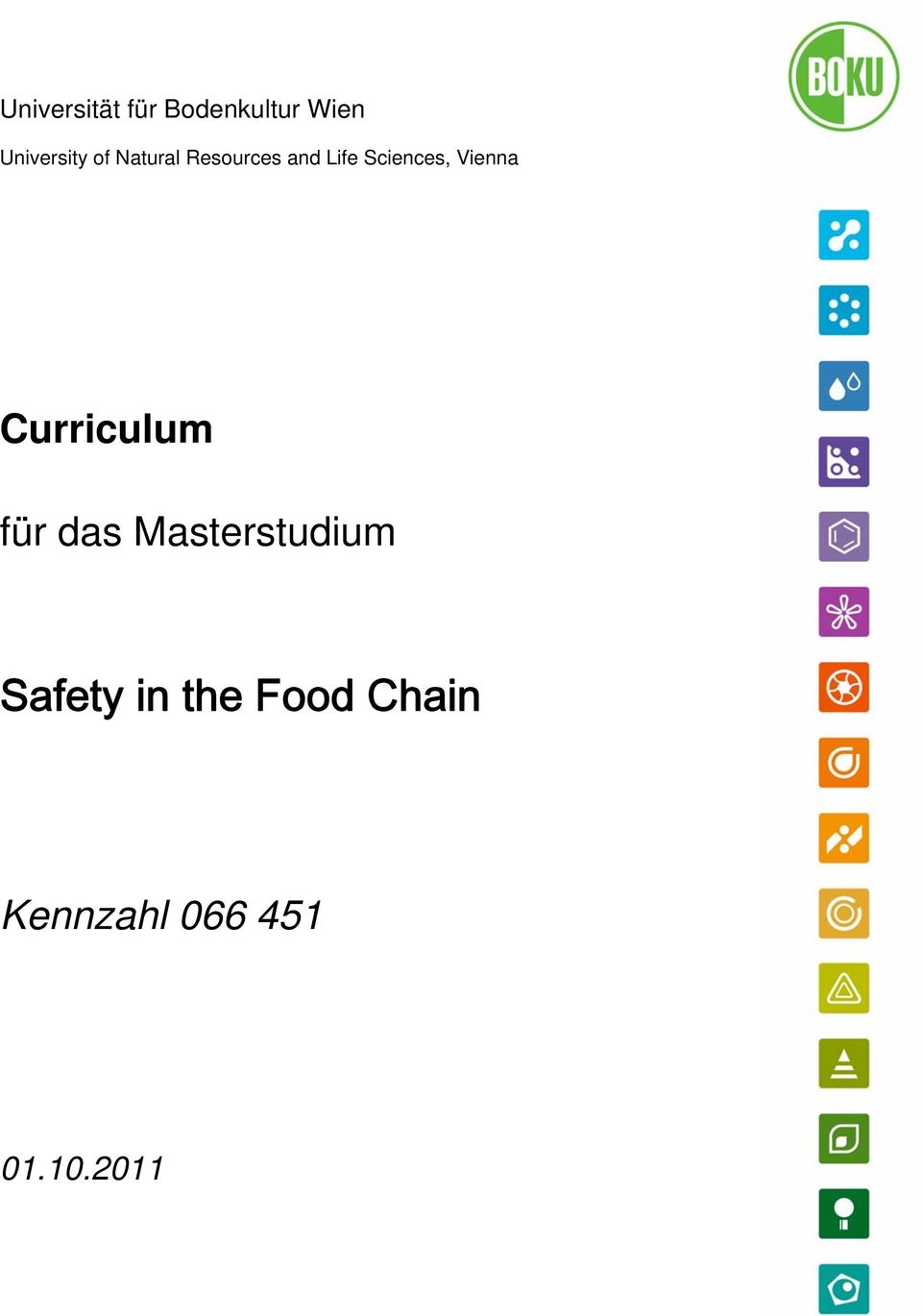 Vienna Curriculum für das Masterstudium