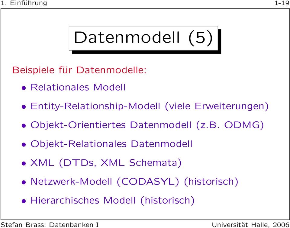 Datenmodell (z.b.