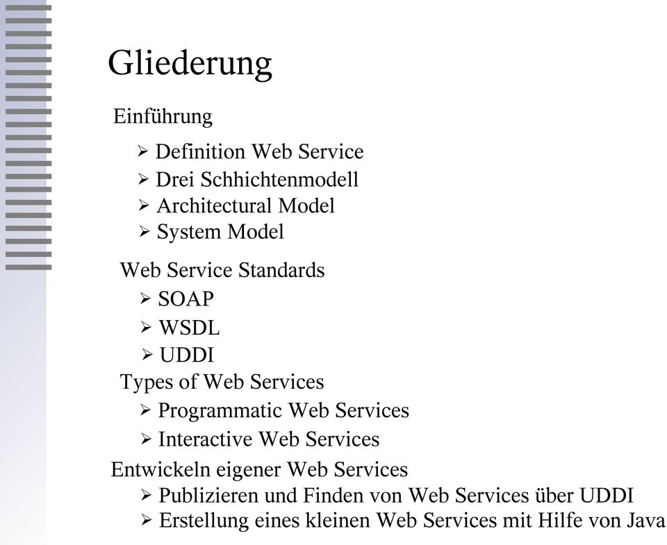 Web Services Interactive Web Services Entwickeln eigener Web Services Publizieren und