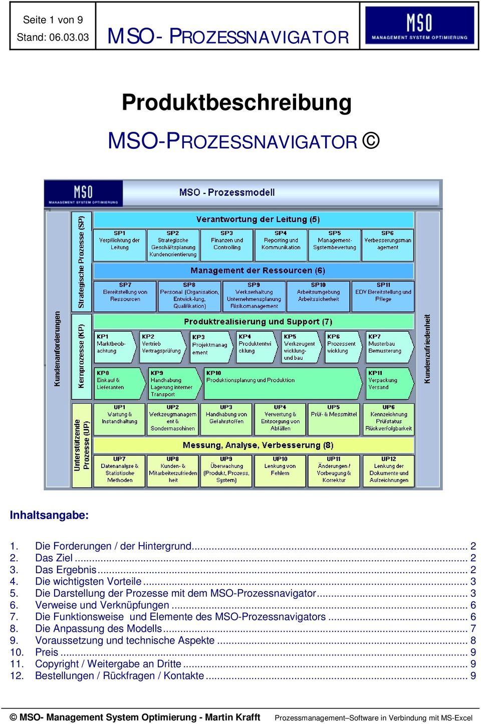 .. 6 7. Die Funktionsweise und Elemente des MSO-Prozessnavigators... 6 8. Die Anpassung des Modells... 7 9.