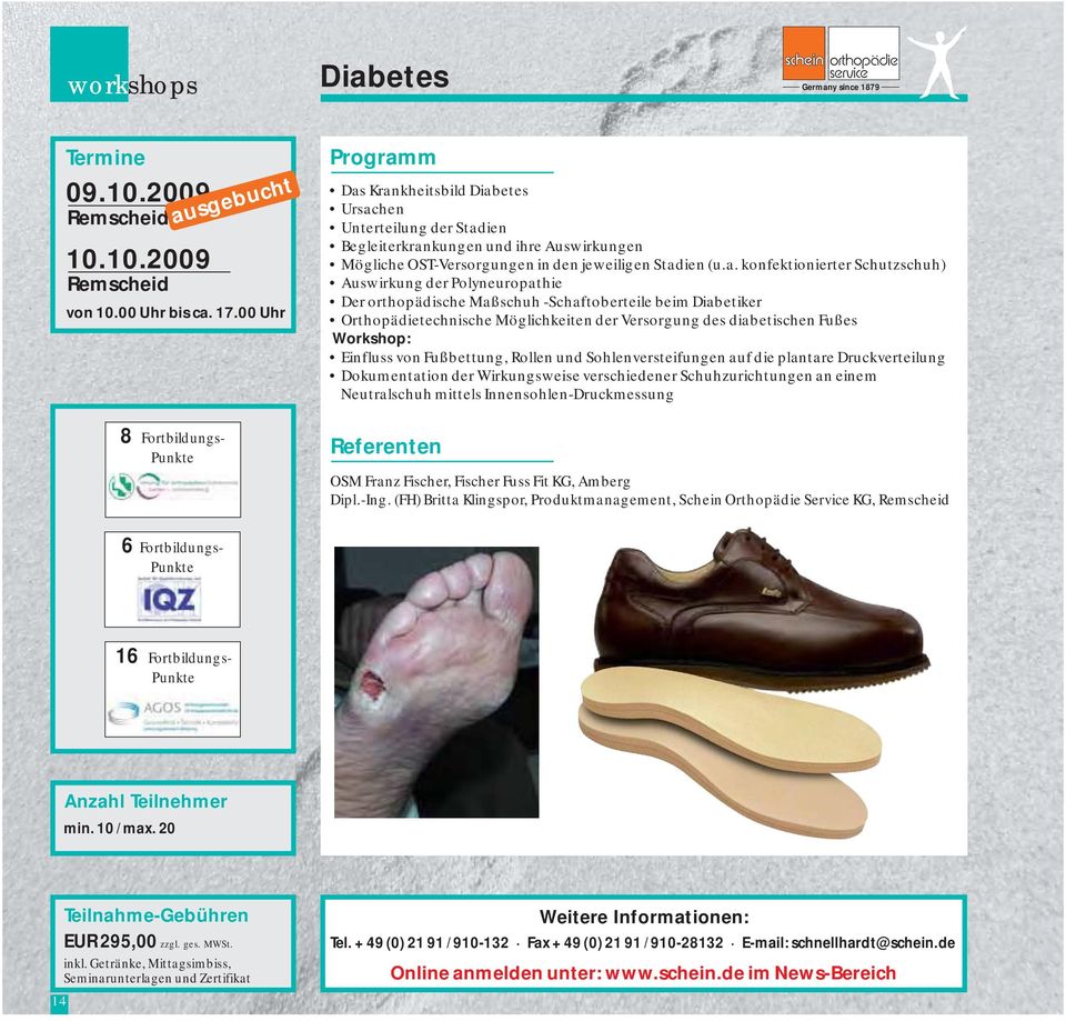 Krankheitsbild Diabetes Ursachen Unterteilung der Stadien Begleiterkrankungen und ihre Auswirkungen Mögliche OST-Versorgungen in den jeweiligen Stadien (u.a. konfektionierter Schutzschuh) Auswirkung