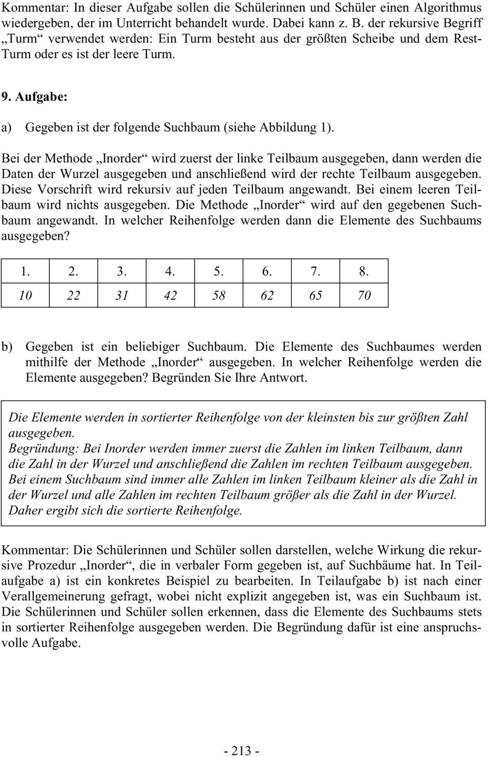 Aufgabe: a) Gegeben ist der folgende Suchbaum (siehe Abbildung 1).