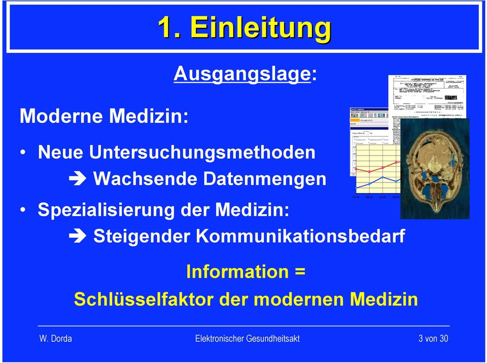 Spezialisierung der Medizin: Steigender Kommunikationsbedarf Information =