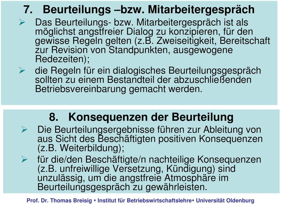 itergespräch Das Beurteilungs- bz