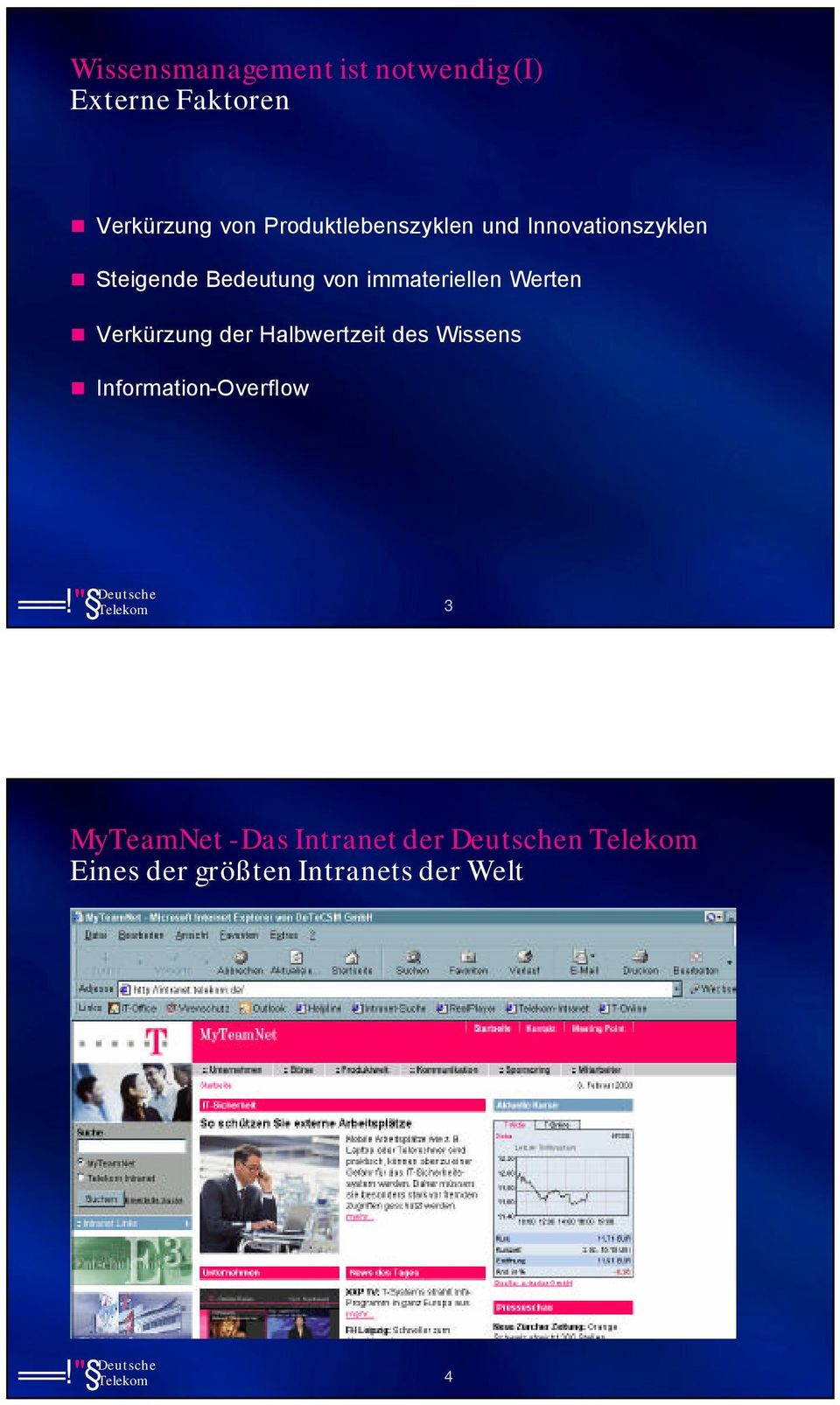 Werten Verkürzung der Halbwertzeit des Wissens Information-Overflow Telekom 3