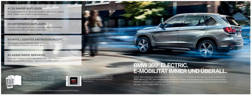 Technologie in fortschrittlichster Form: das intelligente Antriebskonzept BMW edrive. # ASSISTANCE SERVICES.
