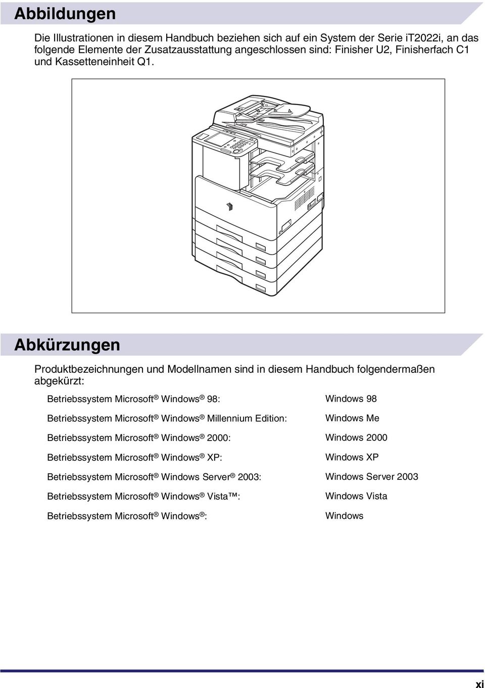 Abkürzungen Produktbezeichnungen und Modellnamen sind in diesem Handbuch folgendermaßen abgekürzt: Betriebssystem Microsoft Windows 98: Windows 98 Betriebssystem Microsoft