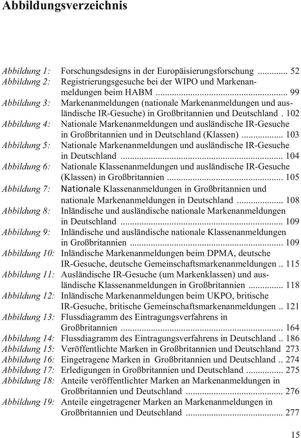 102 Abbildung 4: Nationale Markenanmeldungen und ausländische IR-Gesuche in Großbritannien und in Deutschland (Klassen).