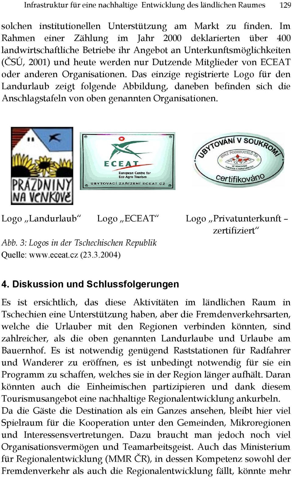 anderen Organisationen. Das einzige registrierte Logo für den Landurlaub zeigt folgende Abbildung, daneben befinden sich die Anschlagstafeln von oben genannten Organisationen.