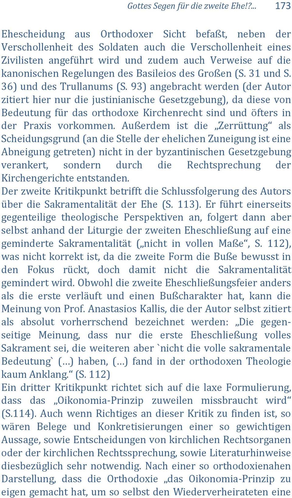 Regelungen des Basileios des Großen (S. 31 und S. 36) und des Trullanums (S.