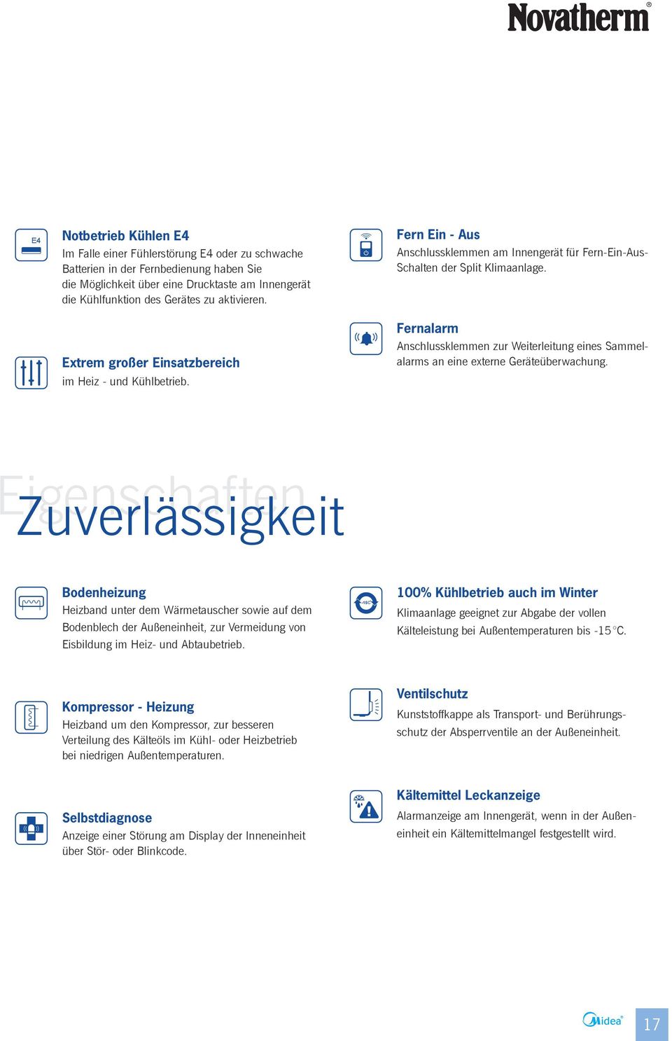 Fernalarm Anschlussklemmen zur Weiterleitung eines Sammelalarms an eine externe Geräteüberwachung.