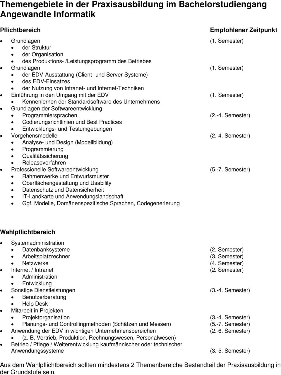 Semester) der EDV-Ausstattung (Client- und Server-Systeme) des EDV-Einsatzes der Nutzung von Intranet- und Internet-Techniken Einführung in den Umgang mit der EDV (1.