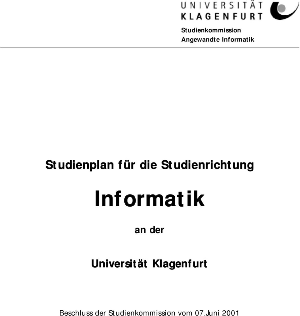 Informatik an der Universität Klagenfurt