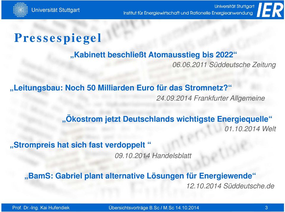 2014 Frankfurter Allgemeine Ökostrom jetzt Deutschlands wichtigste Energiequelle 01.10.