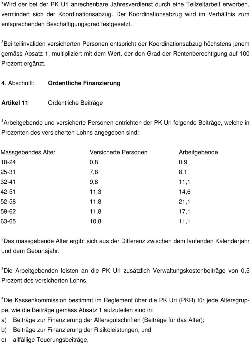 3 Bei teilinvaliden versicherten Personen entspricht der Koordinationsabzug höchstens jenem gemäss Absatz 1, multipliziert mit dem Wert, der den Grad der Rentenberechtigung auf 100 Prozent ergänzt. 4.