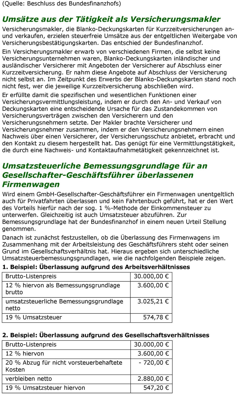 Ein Versicherungsmakler erwarb von verschiedenen Firmen, die selbst keine Versicherungsunternehmen waren, Blanko-Deckungskarten inländischer und ausländischer Versicherer mit Angeboten der