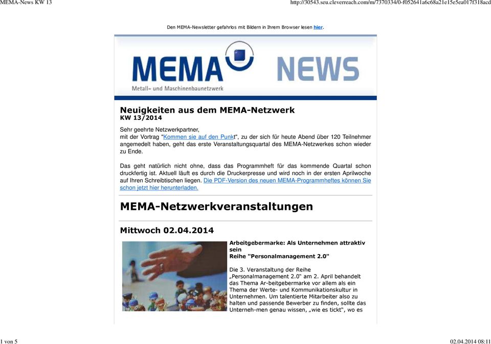 Veranstaltungsquartal des MEMA-Netzwerkes schon wieder zu Ende. Das geht natürlich nicht ohne, dass das Programmheft für das kommende Quartal schon druckfertig ist.