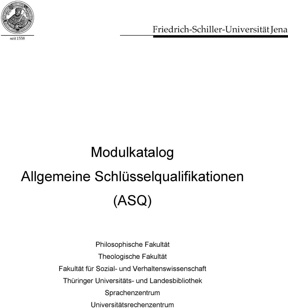Sozial- und Verhaltenswissenschaft Thüringer Universitäts-