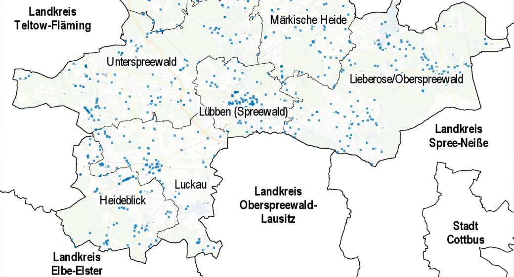 Seite 22 Grundstücksmarktbericht 2014 Grafik 4-7 Regionale Verteilung der Kauffälle im Landkreis Dahme-Spreewald 4.