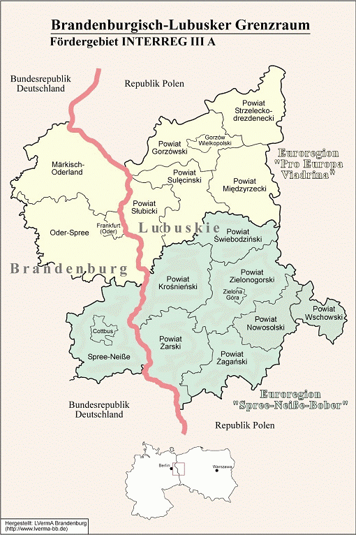 Zum Fördergebiet gehören somit 21,5 Prozent der Gesamtfläche des Landes Brandenburg und 100 Prozent der
