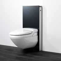 Geberit Monolith Sanitärmodul für Stand-WC, Glas weiß/aluminium. 131.003.SI.1 Geberit Monolith Sanitärmodul für Stand-WC, Glas schwarz/aluminium. 131.003.SJ.