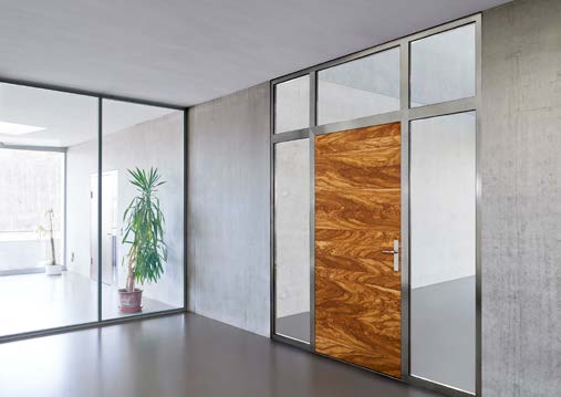 light NEU: Holztür in Stahlrahmen EI30 Eleganter Materialmix im Brandschutz Stahl und Holz in einer Brandschutztür EI30 vereint. Ein Mix der es in sich hat.