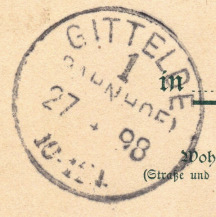 PA am Bahnhof - Braunschweiger Land. 1898 GITTELDE 1 (BAHNHOF) 27.4.